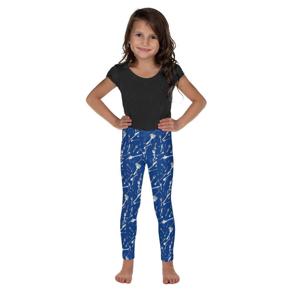 Silverware Toddler Leggings in Blue