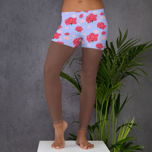 Roses Skirt-Look Leggings for Dark-toned Skin